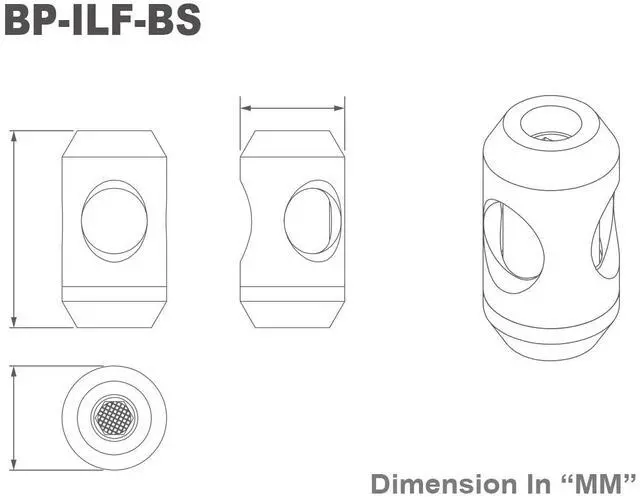 Alt view image 11 of 11 - Bitspower G1/4" In-Line Filter, Black Sparkle