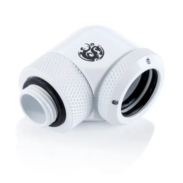 Alt view image 5 of 8 - Bitspower Deluxe White Enhance Rotary G1/4" 90-Degree Multi-Link Adapter For OD 16MM