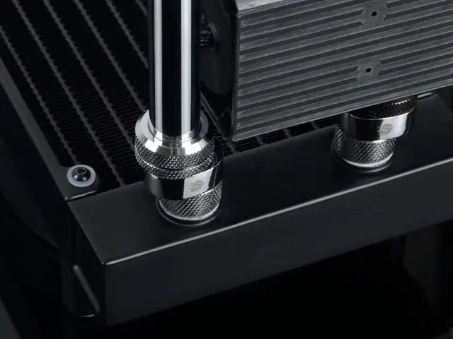 Alt view image 6 of 6 - Bitspower X-cross Offset Fitting, Silver Shining
