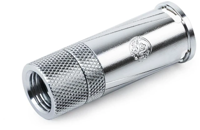 Alt view image 5 of 8 - Bitspower Quick Disconnect Female Fitting with Rotary IG1/4" Extender, Silver Shining