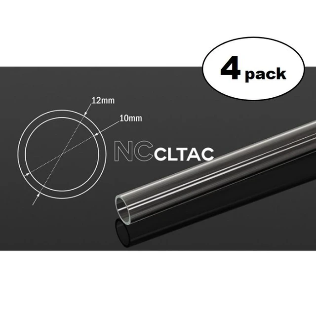 Alt view image 4 of 4 - Bitspower None Chamfer Crystal Link Tube, 12mm OD, 500mm, Clear, 4-pack