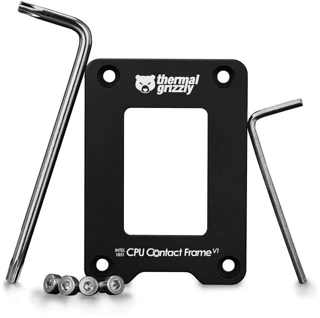 Alt view image 18 of 19 - Thermal Grizzly Intel 1851 CPU Contact Frame V1, Aluminum, Black (TG-CF-i1851-V1)