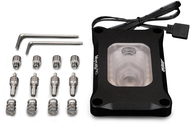Alt view image 13 of 14 - Thermal Grizzly AM5 Mycro Pro RGB CPU Waterblock, G1/4, Nickel Plated Copper (TG-MY-P-RGB-AMD-AM5)