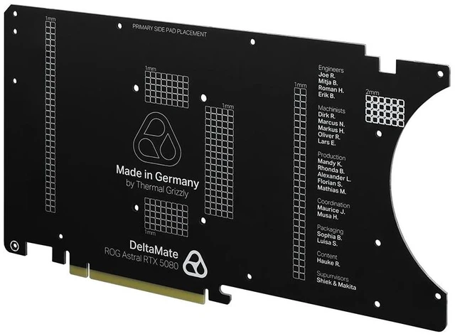 Alt view image 14 of 14 - Thermal Grizzly DeltaMate GPU Block - Astral GeForce RTX 5080, G1/4, Nickel Plated Copper, Black (TG-DM-GPU-002)