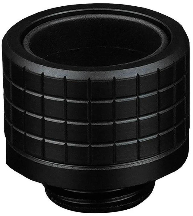 Alt view image 9 of 11 - Thermal Grizzly TG-DM-FIT-0002 DeltaMate HT16 Hard-Tube Water Cooling Fitting G1/4'' Thread, CNC-Machined Brass Matte-Black, Knurled Compression Ring for 16 mm OD Hard Tubing