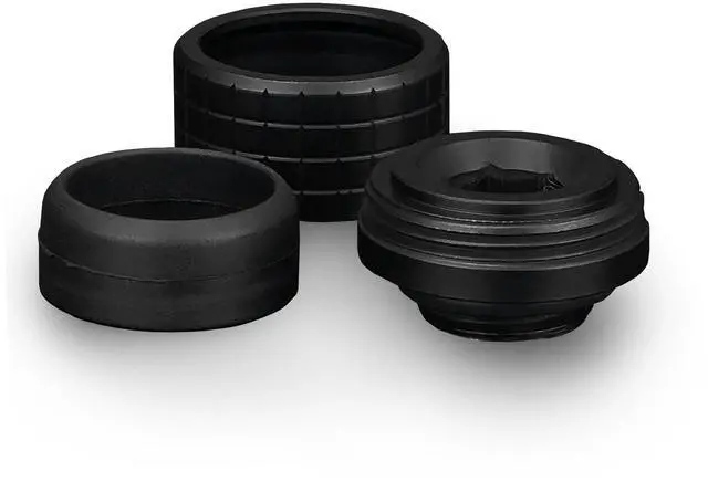 Alt view image 5 of 7 - Thermal Grizzly DeltaMate HT16 Compression Fitting for Rigid Tubing, 16mm OD, Black, 6-pack