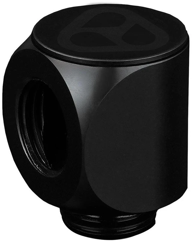 Alt view image 11 of 14 - Thermal Grizzly TG-DM-FIT-0003 DeltaMate Rotary - 90° Black Water Cooling Fitting G1/4'' Thread, CNC-Machined Brass Matte-Black