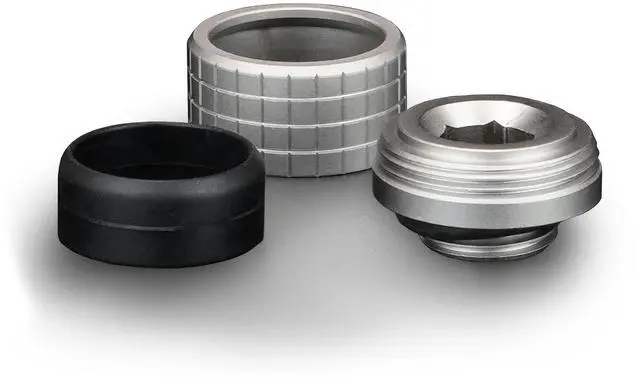 Alt view image 5 of 7 - Thermal Grizzly DeltaMate HT16 Compression Fitting for Rigid Tubing, 16mm OD, Matt Nickel, 6-pack