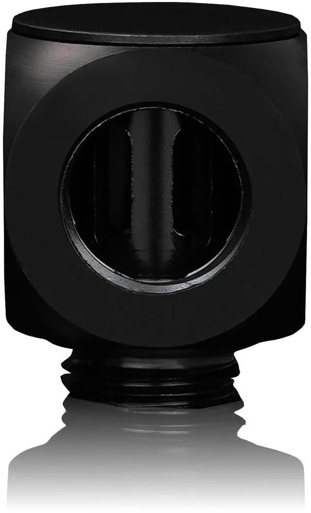 Alt view image 12 of 14 - Thermal Grizzly TG-DM-FIT-0003 DeltaMate Rotary - 90° Black Water Cooling Fitting G1/4'' Thread, CNC-Machined Brass Matte-Black