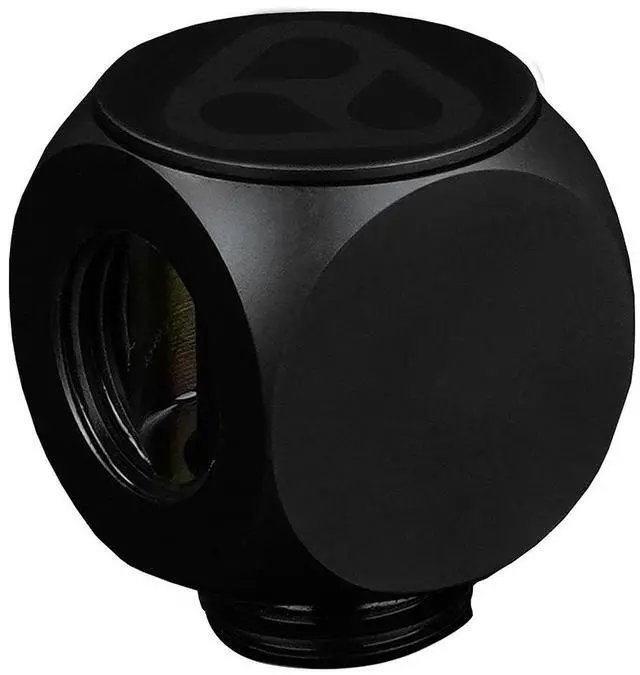 Alt view image 9 of 12 - Thermal Grizzly TG-DM-FIT-0004 DeltaMate Rotary T Fitting G1/4 Male + Dual Female Tee Connector for Custom PC WaterCooling-Black