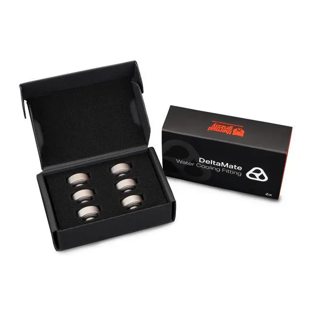 Alt view image 6 of 6 - Thermal Grizzly DeltaMate MF7 Extender Fitting, Matt Nickel, 6-pack