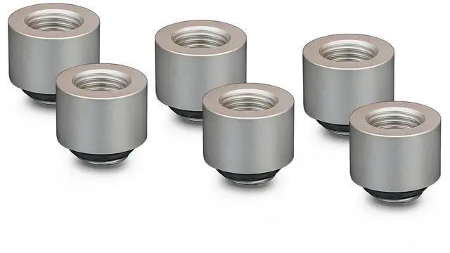 Main image of Thermal Grizzly DeltaMate MF14 Extender Fitting, Matt Nickel, 6-pack