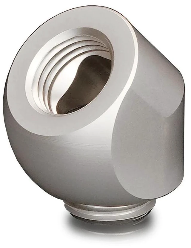 Alt view image 8 of 12 - Thermal Grizzly DeltaMate Rotary Fitting - 45° - Matt Nickel, G1/4, Brass (TG-DM-FIT-0215)