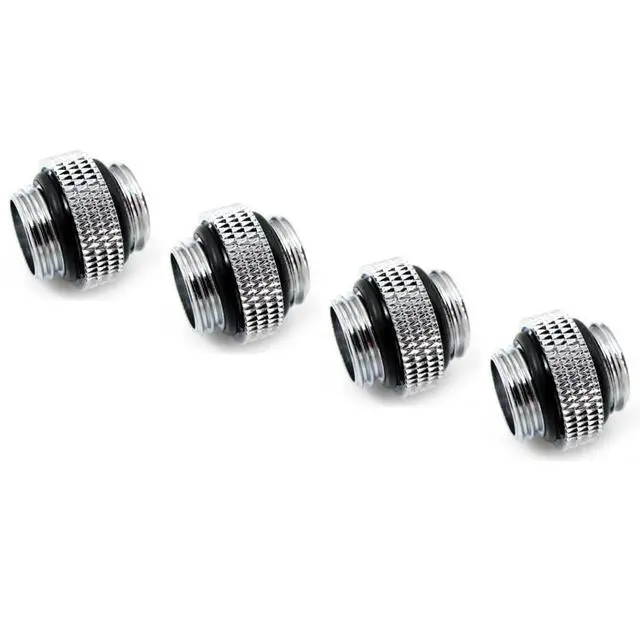 Alt view image 3 of 3 - XSPC G1/4" 5mm Male to Male Fitting, Chrome, 4-pack