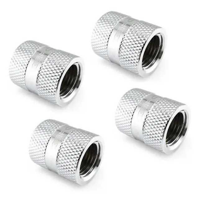 Alt view image 6 of 7 - XSPC G1/4" Female to Female Rotary Fitting, Chrome, 4-pack