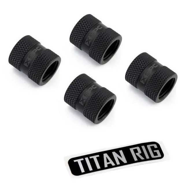 Alt view image 5 of 7 - XSPC G1/4" Female to Female Rotary Fitting, Matte Black, 4-pack