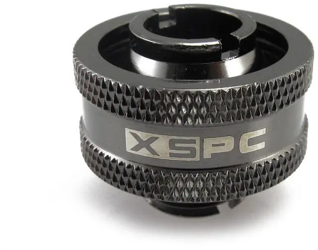 Alt view image 11 of 12 - XSPC G1/4" to 1/2" ID, 3/4" OD Compression Fitting V2 for Soft Tubing, Black Chrome