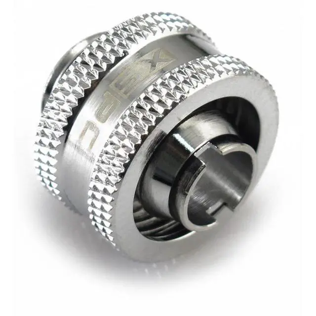 Alt view image 5 of 9 - XSPC G1/4" to 3/8" ID, 5/8" OD Compression Fitting V2 for Soft Tubing, Chrome
