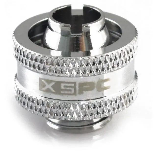 Alt view image 6 of 9 - XSPC G1/4" to 3/8" ID, 5/8" OD Compression Fitting V2 for Soft Tubing, Chrome