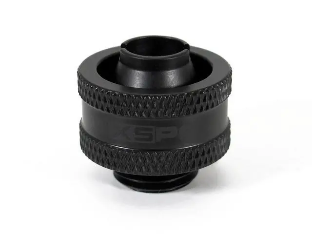 Alt view image 7 of 8 - XSPC G1/4" to 3/8" ID, 5/8" OD Compression Fitting V2 for Soft Tubing, Matte Black