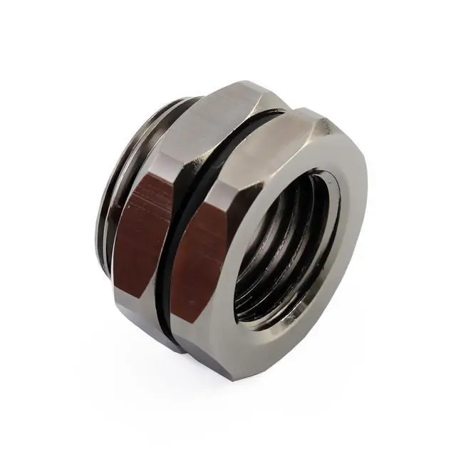 Alt view image 5 of 8 - XSPC G1/4" to G1/4" Bulkhead, Black Chrome