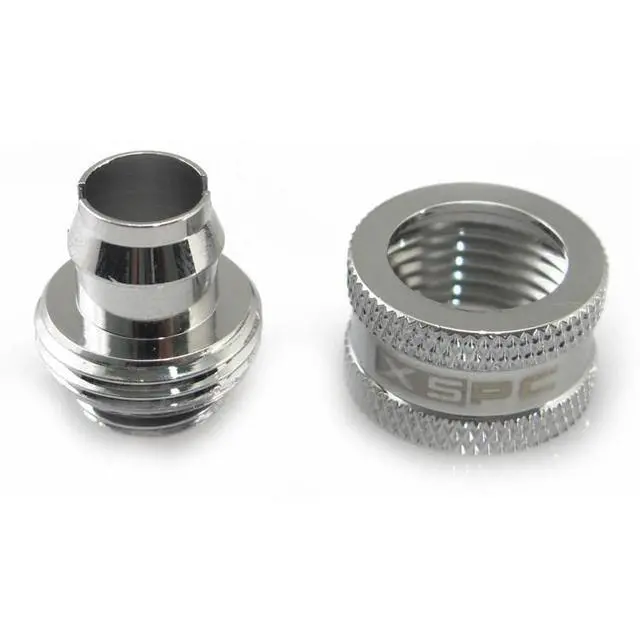 Alt view image 10 of 11 - XSPC G1/4" to 3/8" ID, 1/2" OD Compression Fitting V2 for Soft Tubing, Chrome