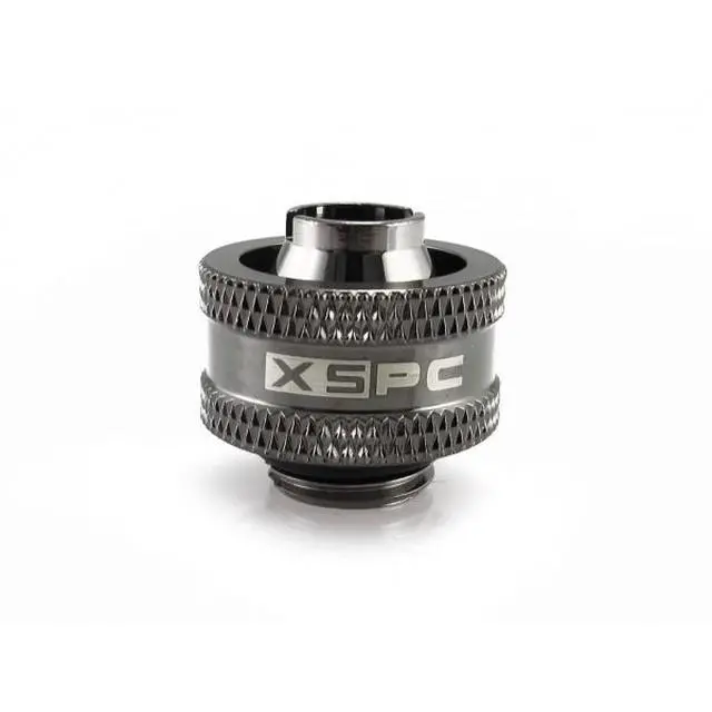 Alt view image 8 of 8 - XSPC G1/4" to 3/8" ID, 1/2" OD Compression Fitting V2 for Soft Tubing, Black Chrome