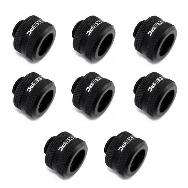 Alt view image 7 of 10 - XSPC G1/4" to 10mm ID, 14mm OD Rigid Tubing Fitting (For use with XSPC Metal & PETG Tubing Only), Matte Black, 8-pack