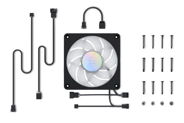 Alt view image 11 of 11 - Alphacool Apex Stealth Metal Aurora Fan Matt Black 2600rpm - 120x120x25mm, 120mm, 4-Pin PWM, 3.35 mmH2O, 59.79 CFM, 36.4 dBA, 12V (13777)
