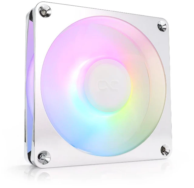 Alt view image 8 of 11 - Alphacool Apex Stealth Metal Aurora Fan Chrome 2600rpm - 120x120x25mm, 120mm, 4-Pin PWM, 3.35 mmH2O, 59.79 CFM, 36.4 dBA, 12V (13778)