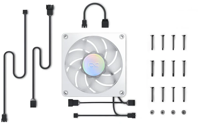Alt view image 11 of 11 - Alphacool Apex Stealth Metal Aurora Fan Chrome 2600rpm - 120x120x25mm, 120mm, 4-Pin PWM, 3.35 mmH2O, 59.79 CFM, 36.4 dBA, 12V (13778)