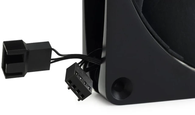 Alt view image 11 of 12 - Alphacool Apex Stealth Metal Fan 2500rpm Matte Black - 140x140x25mm, 140mm, 4-Pin PWM, 3.45 mmH2O, 93.9 CFM, 37.6 dBA, 12V (13760)