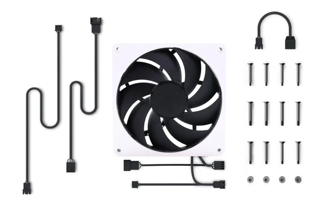 Alt view image 11 of 11 - Alphacool Apex Stealth Metal Fan 2500rpm White - 140x140x25mm (13773)