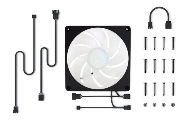 Alt view image 11 of 11 - Alphacool Apex Stealth Metal Aurora Fan 2000rpm Matte Black - 140x140x25mm (13786)