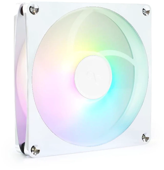 Alt view image 8 of 11 - Alphacool Apex Stealth Metal Aurora Fan 2000rpm Chrome - 140x140x25mm, 140mm, 4-Pin PWM, 2.36 mmH2O, 75.12 CFM, 32.8 dBA, 12V (13787)