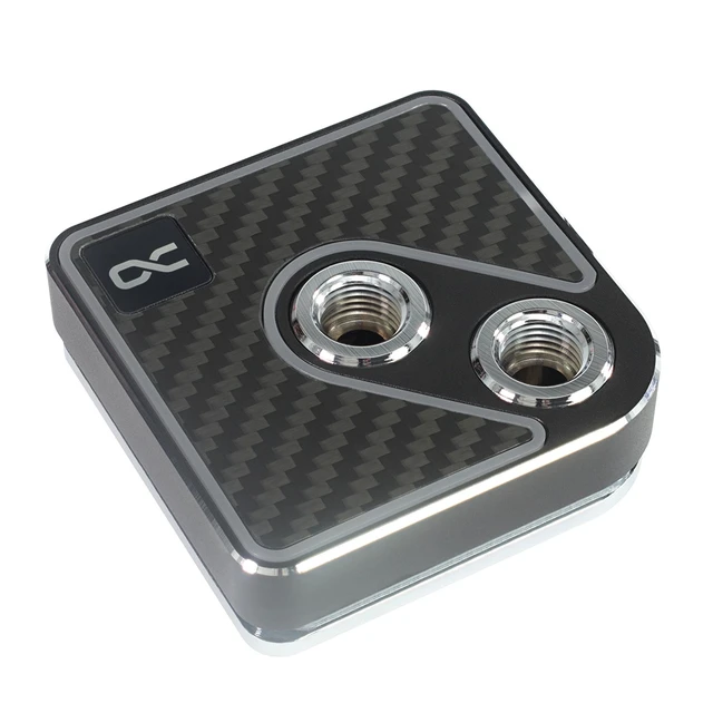 Alt view image 8 of 14 - Alphacool Core 1 Aurora Carbon - Carbon Fiber CPU Water Block, G1/4, Nickel Plated Copper (13769)