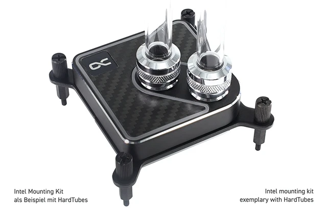 Alt view image 12 of 14 - Alphacool Core 1 Aurora Carbon - Carbon Fiber CPU Water Block, G1/4, Nickel Plated Copper (13769)