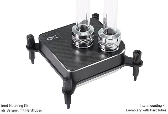 Alt view image 11 of 14 - Alphacool Core 1 Carbon - Carbon Fiber CPU Water Block, G1/4, Nickel Plated Copper (13770)