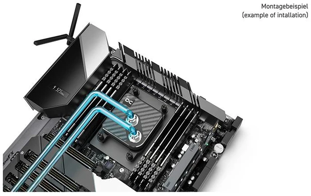 Alt view image 13 of 14 - Alphacool Core 1 Carbon - Carbon Fiber CPU Water Block, G1/4, Nickel Plated Copper (13770)
