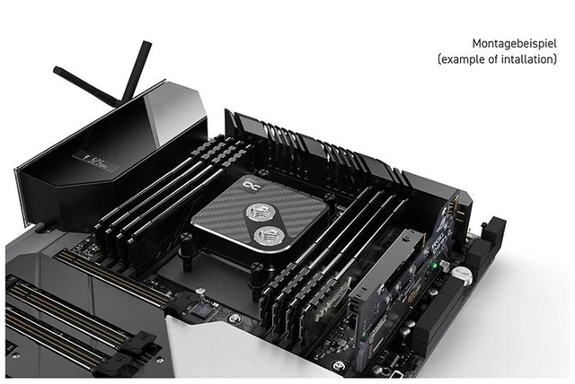 Alt view image 14 of 14 - Alphacool Core 1 Carbon - Carbon Fiber CPU Water Block, G1/4, Nickel Plated Copper (13770)