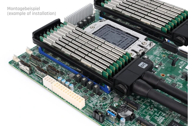Alt view image 9 of 14 - Alphacool ES U-Shape RAM Water Cooler 8-Slot Set (17646)