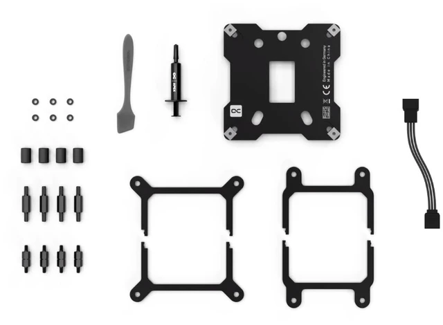 Alt view image 13 of 13 - Alphacool Core 1 LT Aurora Acrylic - Black CPU Water Block, G1/4, Nickel Plated Copper (13886)