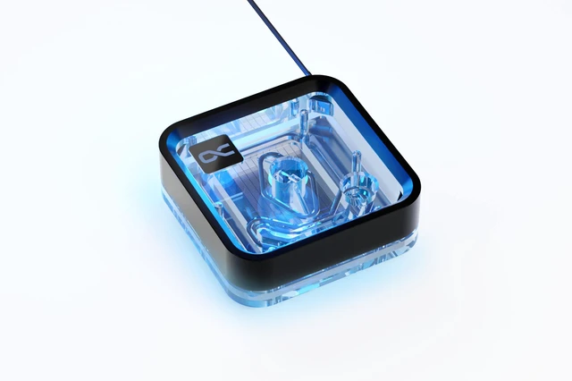 Alt view image 9 of 13 - Alphacool Core 1 LT Aurora Acrylic - Black CPU Water Block, G1/4, Nickel Plated Copper (13886)