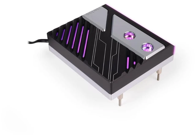 Alt view image 9 of 12 - Alphacool Apex 1 CPU Cooler - AM5 - Black / Chrome, G1/4, Nickel Plated Copper (13893)