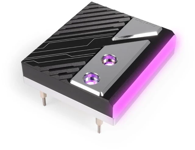 Alt view image 11 of 12 - Alphacool Apex 1 CPU Cooler - AM5 - Black / Chrome, G1/4, Nickel Plated Copper (13893)