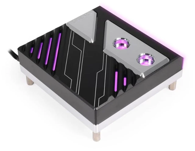 Alt view image 9 of 12 - Alphacool Apex 1 CPU Cooler - LGA 1700/1851, G1/4, Nickel Plated Copper (13851)