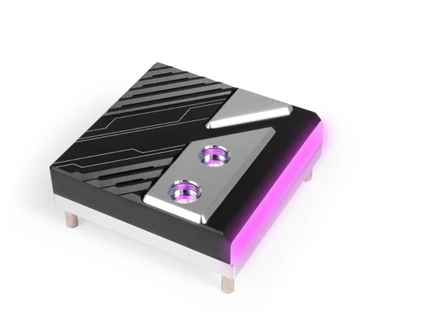 Alt view image 11 of 12 - Alphacool Apex 1 CPU Cooler - LGA 1700/1851, G1/4, Nickel Plated Copper (13851)