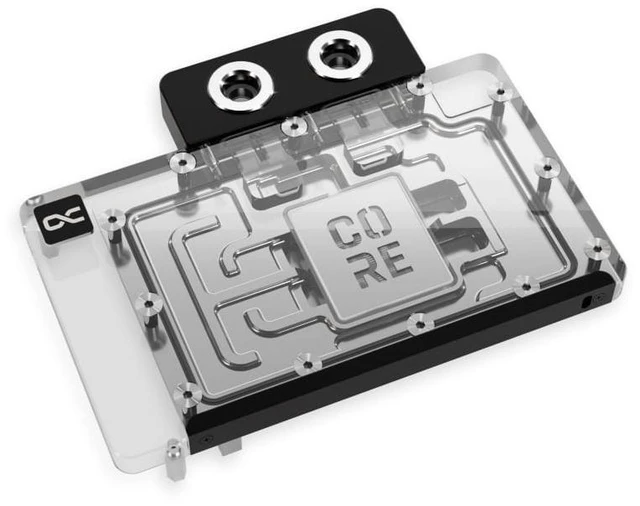 Alt view image 9 of 13 - Alphacool Core Geforce RTX 5080 Reference Waterblock with Backplate, G1/4, Chrome Plated Copper, ARGB (10248)