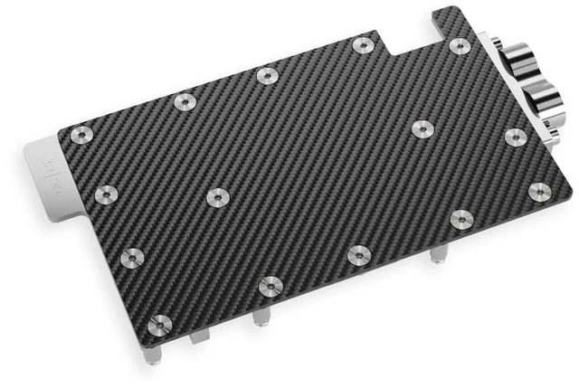Alt view image 9 of 12 - Alphacool ES RTX 5080 Reference 1-Slot-Design Waterblock with Backplate, G1/4, Chrome Plated Copper, ARGB (10261)