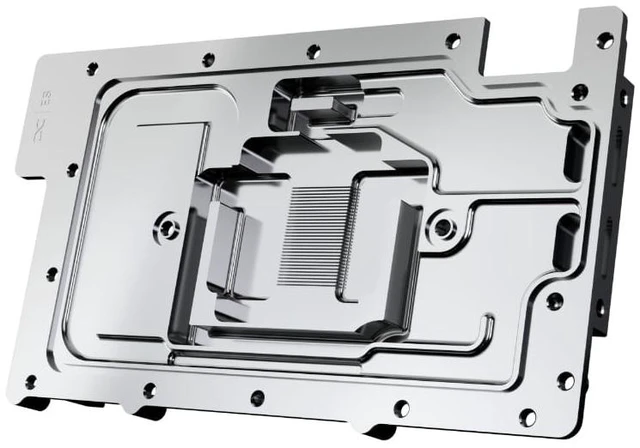 Alt view image 11 of 12 - Alphacool ES RTX 5080 Reference 1-Slot-Design Waterblock with Backplate, G1/4, Chrome Plated Copper, ARGB (10261)